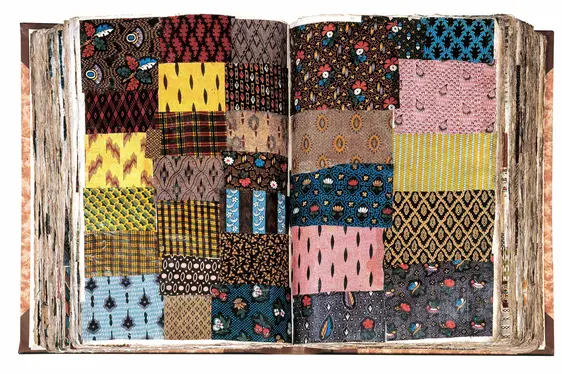 Musterbuch aus dem 18. Jh. der Firma G.A. Menz. Foto Merkantilmuseum