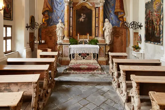 Cappella della residenza Mair am Hof. Foto Hermann Maria Gasser