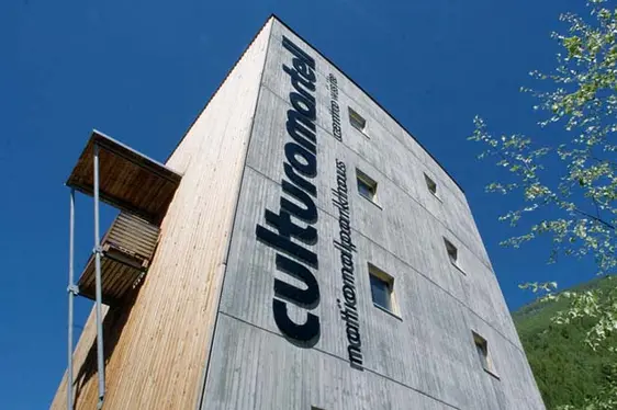 Centro visite culturamartell, esterno. Foto Parco Nazionale dello Stelvio