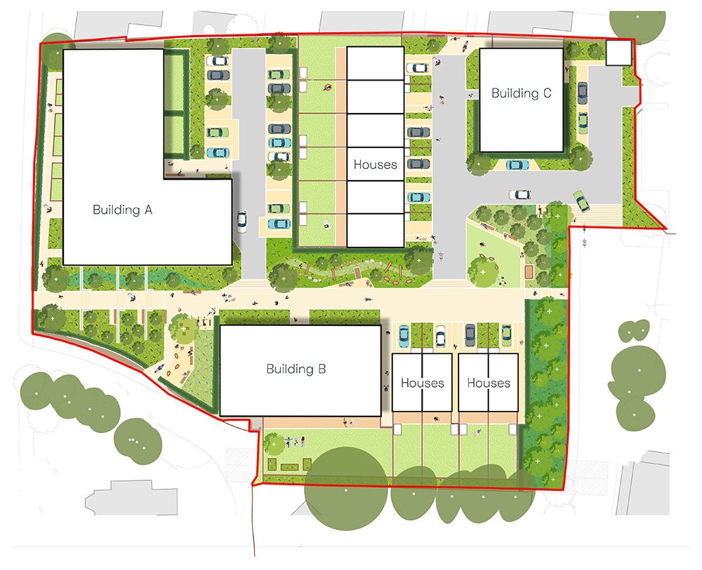 Illustration of Bath Road landscape strategy