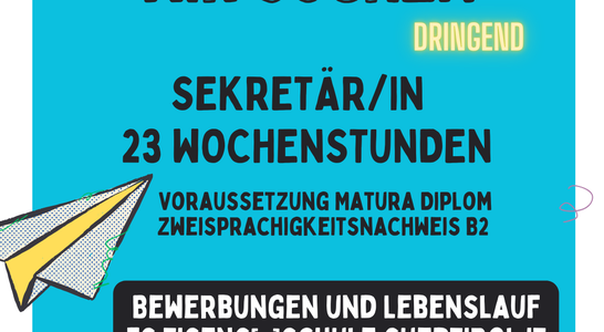 Sekretär/in dringend gesucht Sekretär/in dringend gesucht
