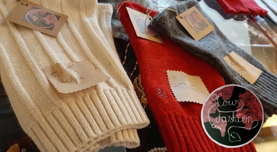 Upcycelte Arm- und Beinwärmer aus Wolle. Foto: FS Tisens Upcycelte Arm- und Beinwärmer aus Wolle. Foto: FS Tisens