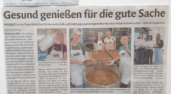 Mountain Müsli. Foto: FS Tisens Mountain Müsli. Foto: FS Tisens