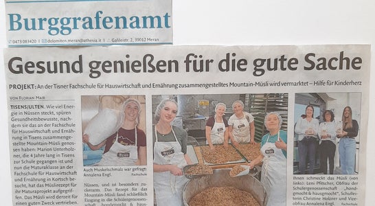 Mountain Müsli. Foto: FS Tisens Mountain Müsli. Foto: FS Tisens