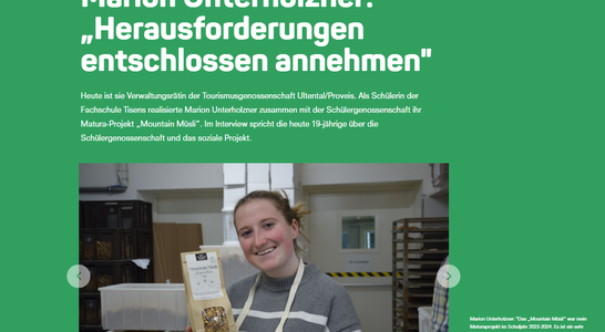 Marion Unterholzner in den Raiffeisen Nachrichten Marion Unterholzner in den Raiffeisen Nachrichten