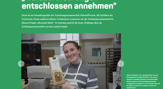 Marion Unterholzner in den Raiffeisen Nachrichten Marion Unterholzner in den Raiffeisen Nachrichten