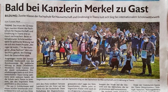 Zeitungsartikel zum Wettbewerb Politische Bildung. Foto: FS Tisens Zeitungsartikel zum Wettbewerb Politische Bildung. Foto: FS Tisens