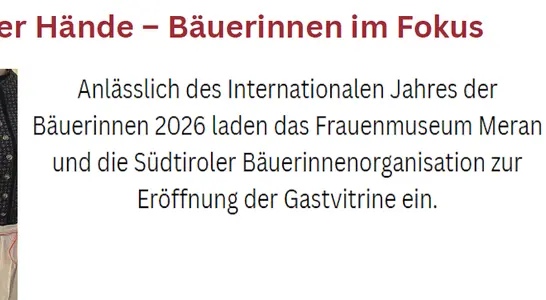 Gastvitrine Frauenmuseum Meran Gastvitrine Frauenmuseum Meran