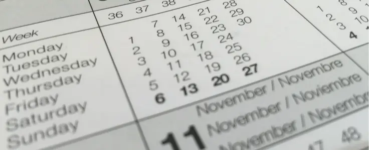 Immagine di un calendario Immagine di un calendario