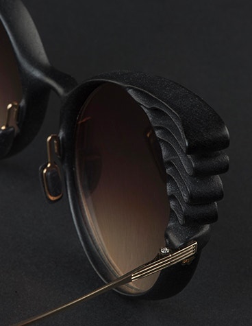 Close-up of the backside of the sunglasses from the IMPRESSIO Vortex collection