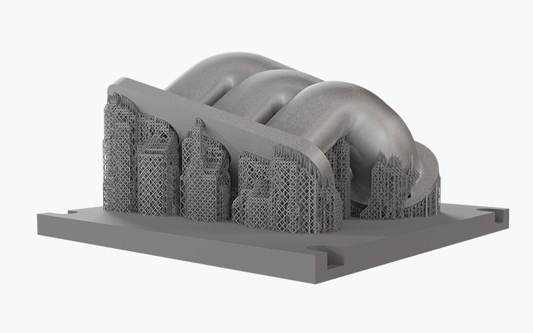 Metal+ 지원용 e-Stage가 적용된 금속 3D 프린팅 부품