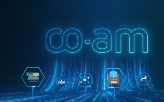 Un'immagine che illustra il CO-AM e i diversi moduli della piattaforma software.
