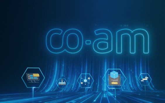 An image illustrating CO-AM and the different modules in the software platform