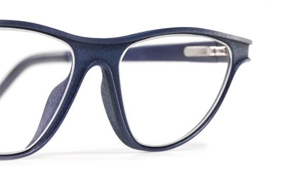 Jeansblaue 3D-gedruckte Brille in der Ausführung Luxura