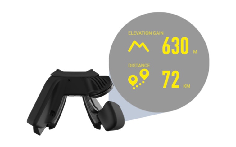 Component showing stats such as elevation gain and distance