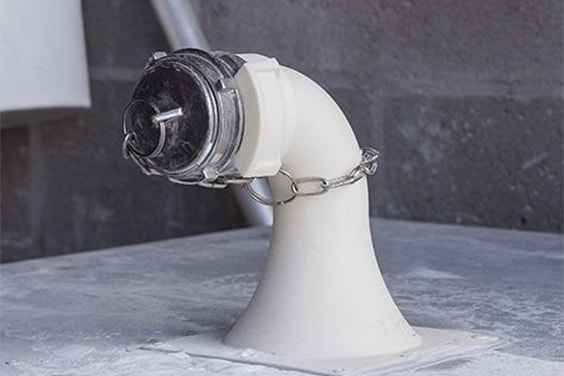 A pipe-like 3D-printed structure with a chain around it