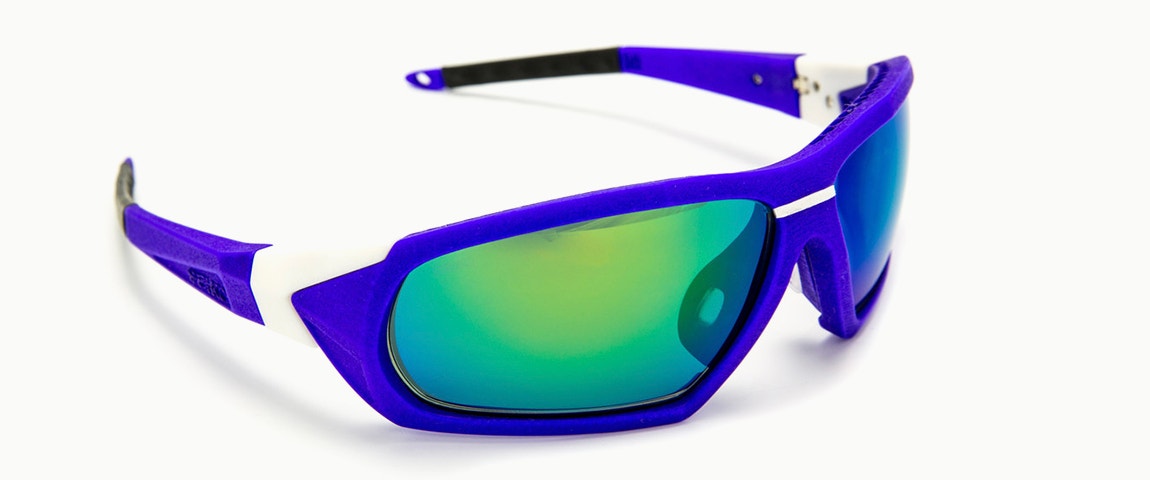 Blue sporty sunglasses from SEIKO Xchanger