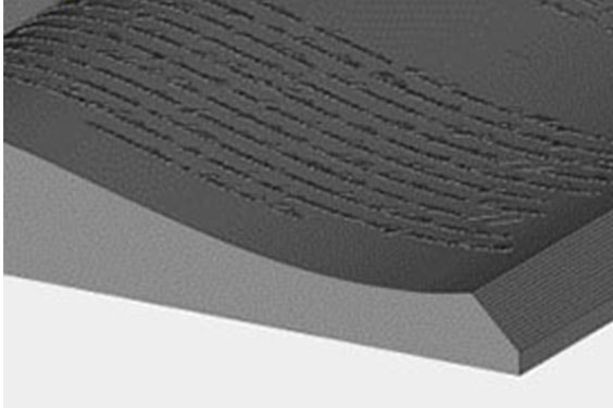 3D design of an ancient book with writing on a page