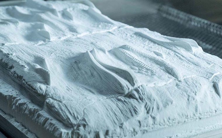 3D-printed orthotics powder bed