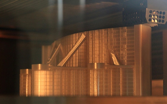 Airbus spacer panel being 3D printed by Materialise