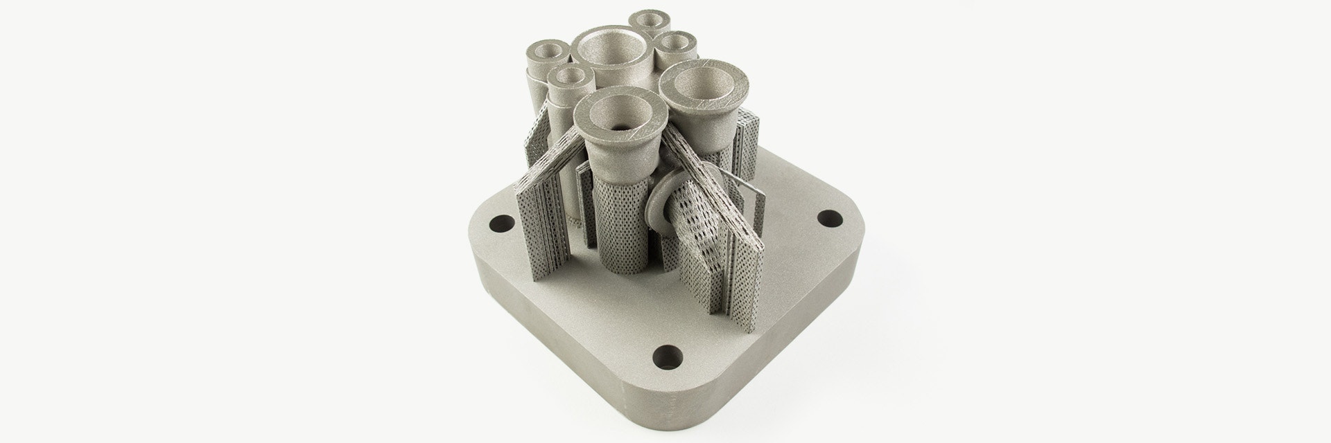Metal 3D-printed part with support structures