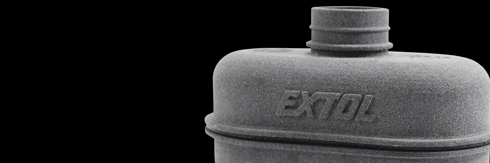 3D-printed part with the Extol logo