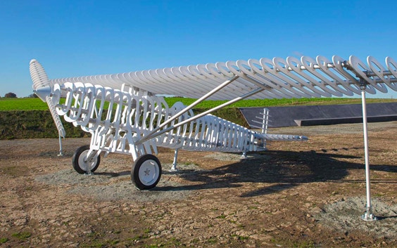 Réplique grandeur nature imprimée en 3D d'un avion de la Seconde Guerre mondiale