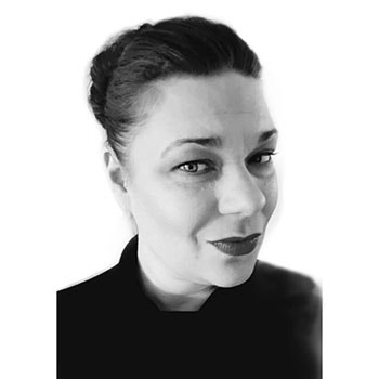 Black and white image of Cheryl Blackburn