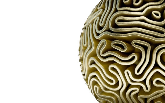 The 3D-printed Mimics Innovation Awards trophy