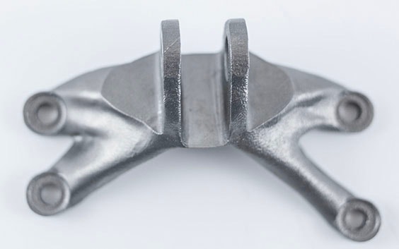 Top view of a 3D-printed metal bracket