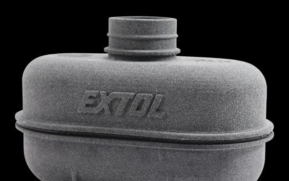 3D-printed part with the Extol logo