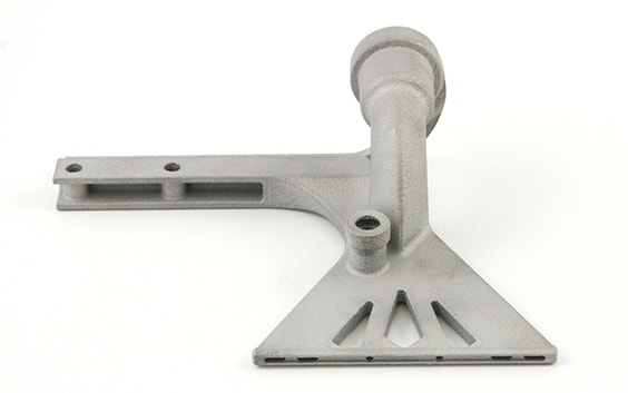 Ventosa in alluminio stampata in 3D dopo l'ottimizzazione del design