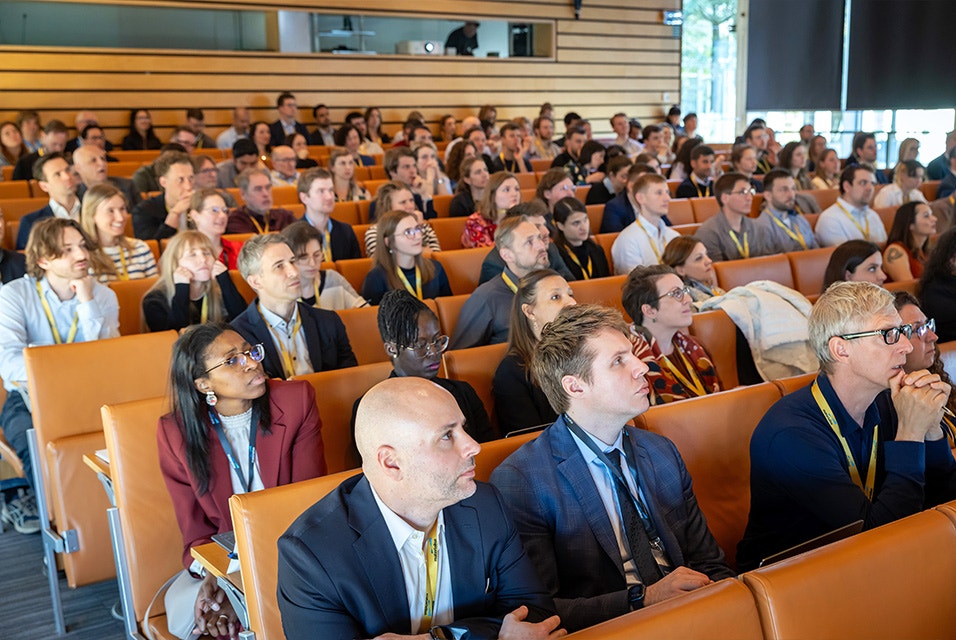 Attendees sitting in an auditorium during the 3D Planning and Printing in Hospitals Forum 2026.
