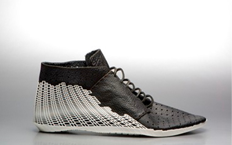 Shoe with 3D-printed components