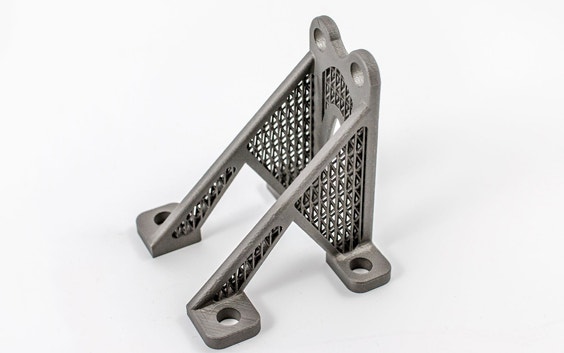 Lightweight metal part with lattice structures