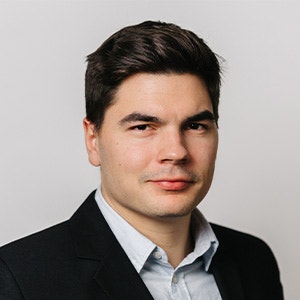 Headshot of Mate Turbucz, a PhD student at Semmelweis University in Budapest, Hungary