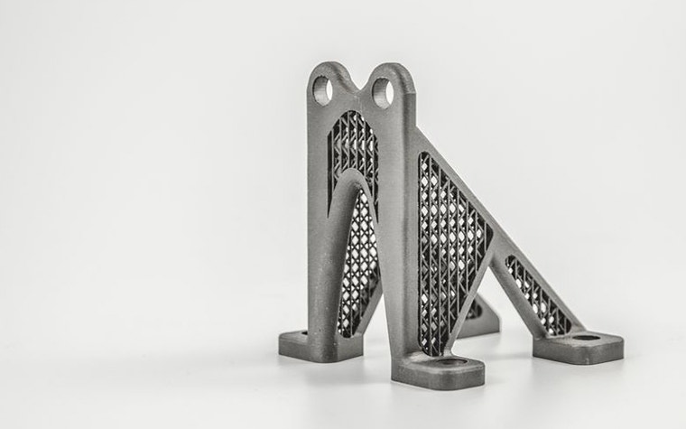 Lightweight metal part with lattice structures