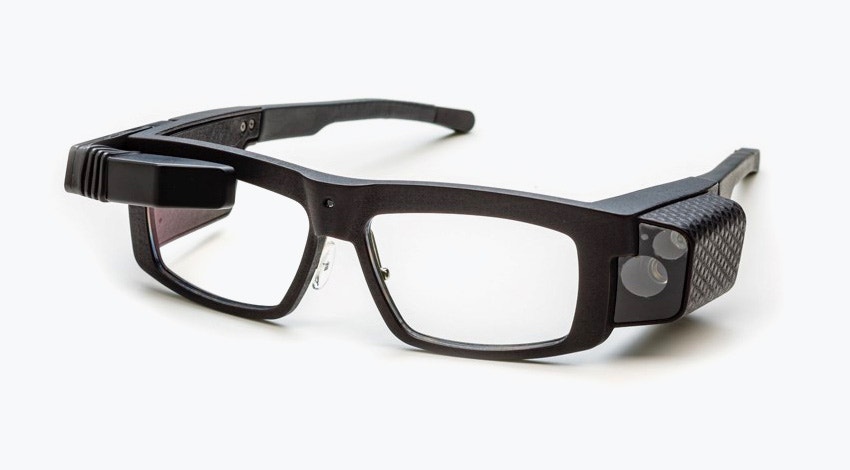 Product shot of the Iristick Z1 smart safety glasses