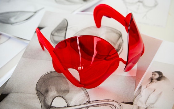red Dávid Ring's 3D-printed luxury glasses