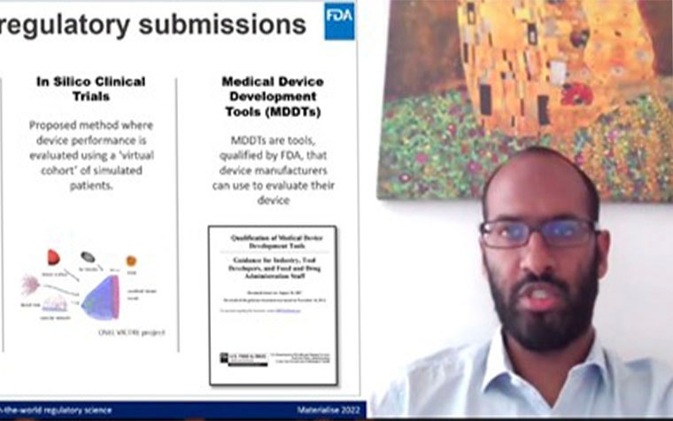 Pras Pathmanathan outlining the different avenues for modelling and simulation in device regulatory submissions at the FDA