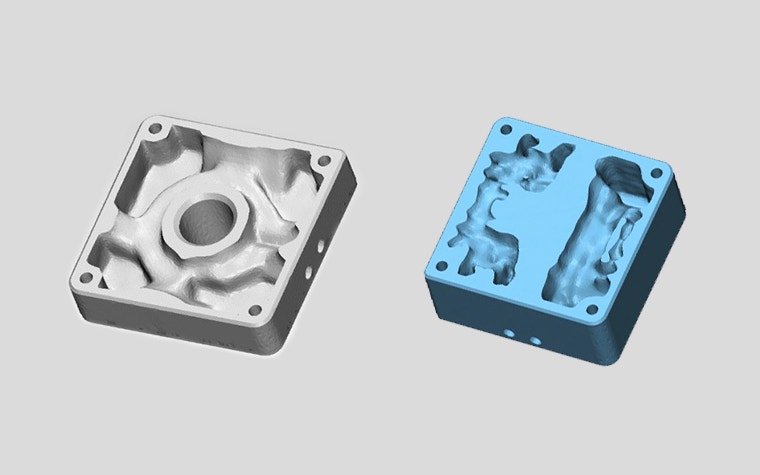 Digital designs in a toy car mold 