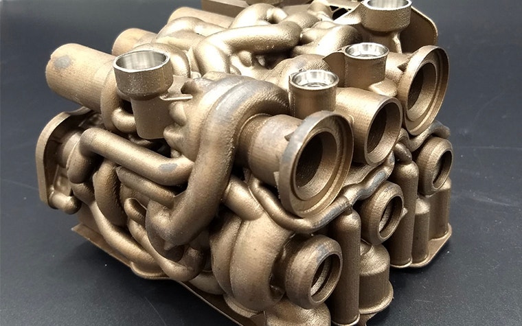 Intricate metal 3D-printed part