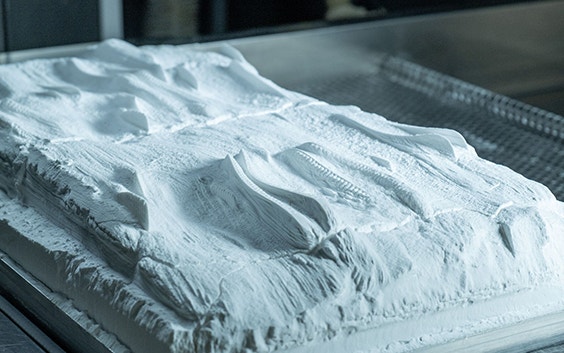Orthèses plantaires imprimées en 3D dans un lit de poudre