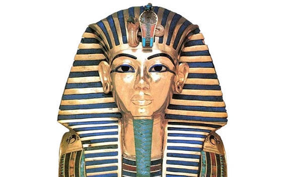View of the 3D-printed replica of the head of the King Tut mask