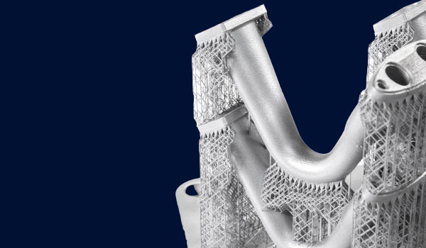 3D-gedruckte Metallteile mit filigranen Stützstrukturen