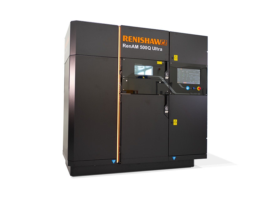 검은색 Renishaw RenAM 500Q Ultra 3D 프린터.