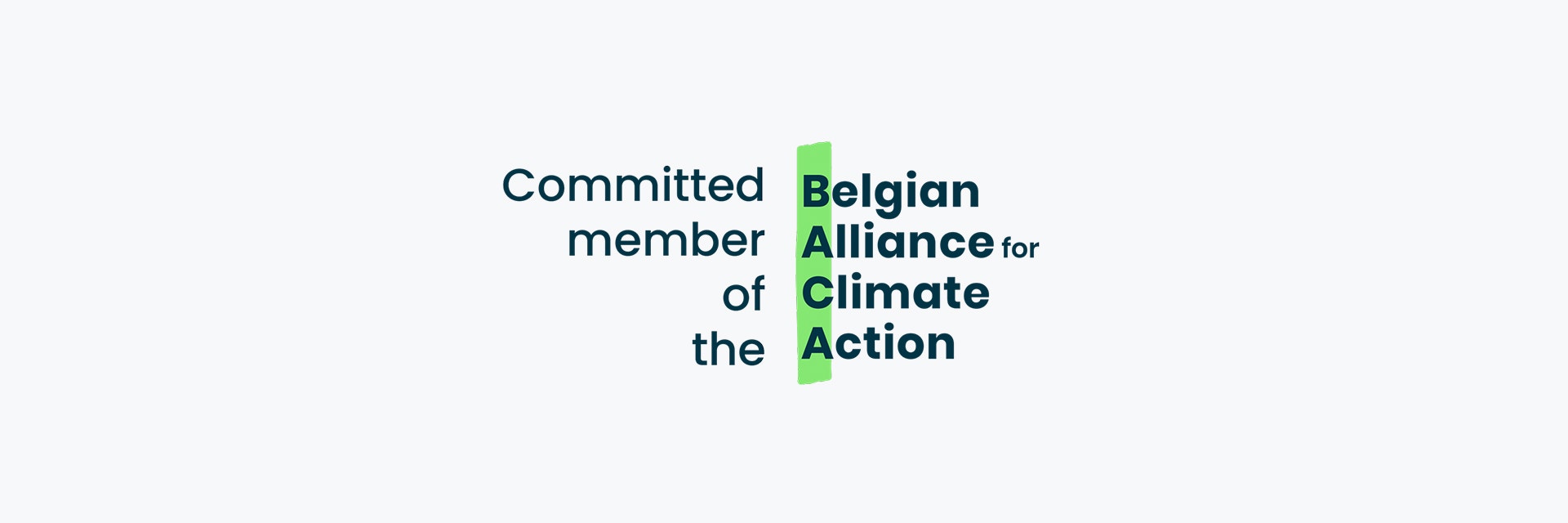 Engagiertes Mitglied der belgischen Allianz für Klimaschutz Logo