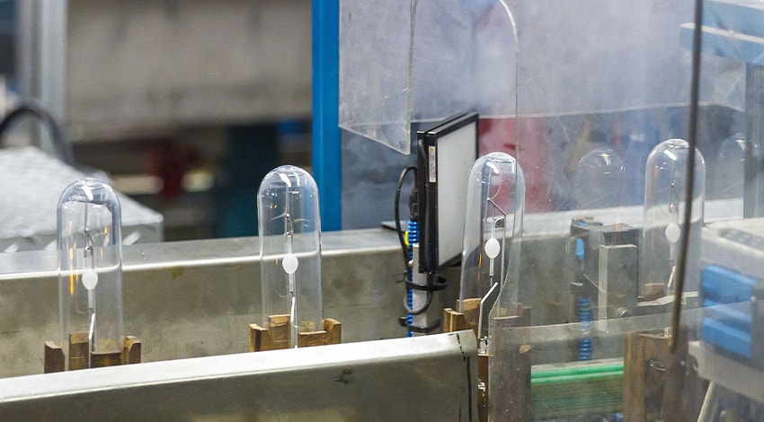 Signify's lightbulbs in a production line