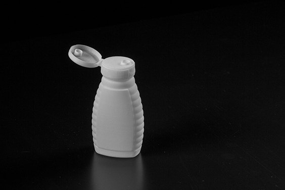 Flip-top 3D-printed bottle-open