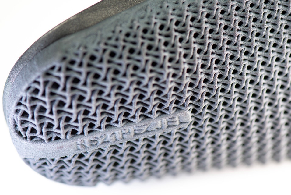 An insole 3D printed by the HP Multi Jet Fusion printer